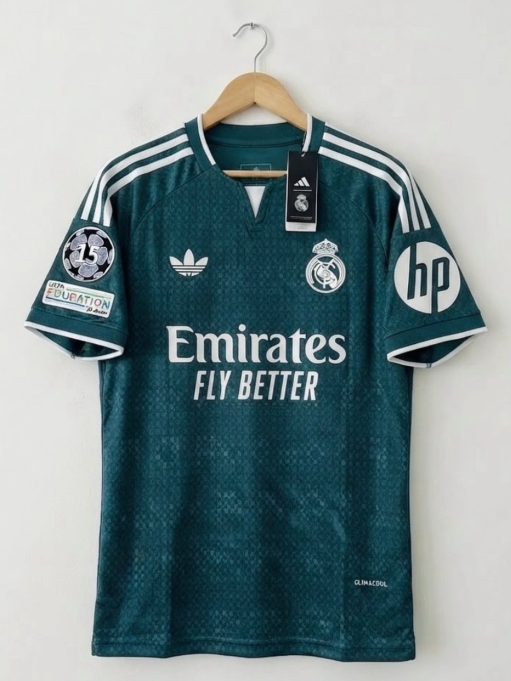 adidas Real Madrid Teal Green Men's Soccer Jersey